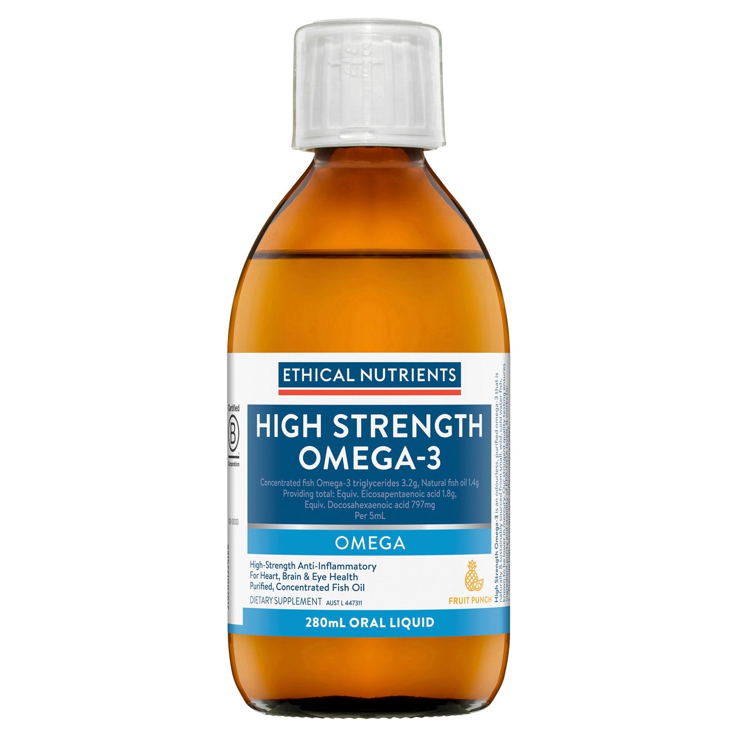 Ethical Nutrients High Strength Omega-3 Liquid Fruit Punch — 280mL