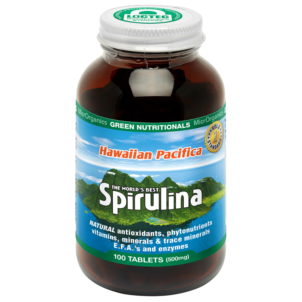 Green Nutritionals Hawaiian Pacifica Spirulina — 200 Tablets