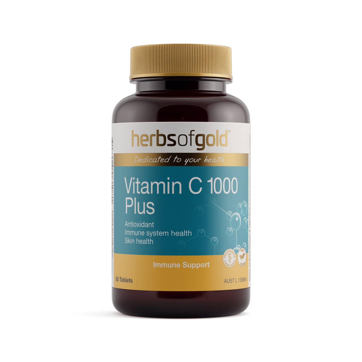 Herbs of Gold Vitamin C 1000 Plus Zinc & Bioflavonoids — 60 Tablets