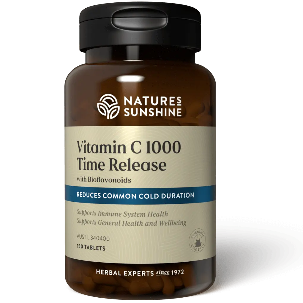 Nature's Sunshine Vitamin C 1000 Time Release — 150 Tablets