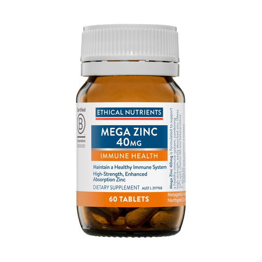 Ethical Nutrients Mega Zinc 40mg — 60 Tablets