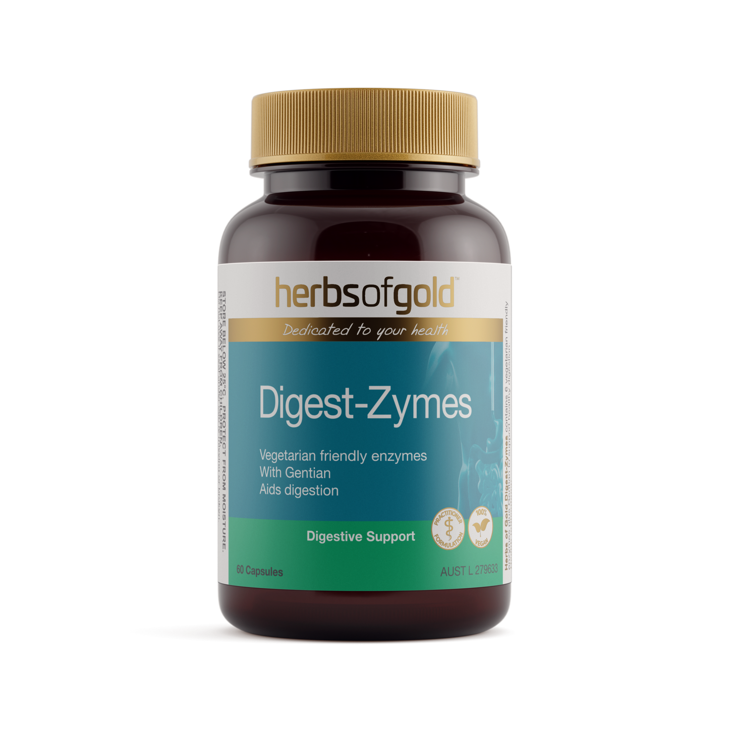 Herbs of Gold Digest-Zymes — 60 Capsules